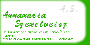 annamaria szemelveisz business card